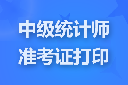 2024西藏中級統(tǒng)計師準考證打印入口已開通