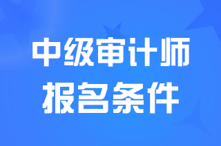 浙江2025中級審計師報名條件有哪些?